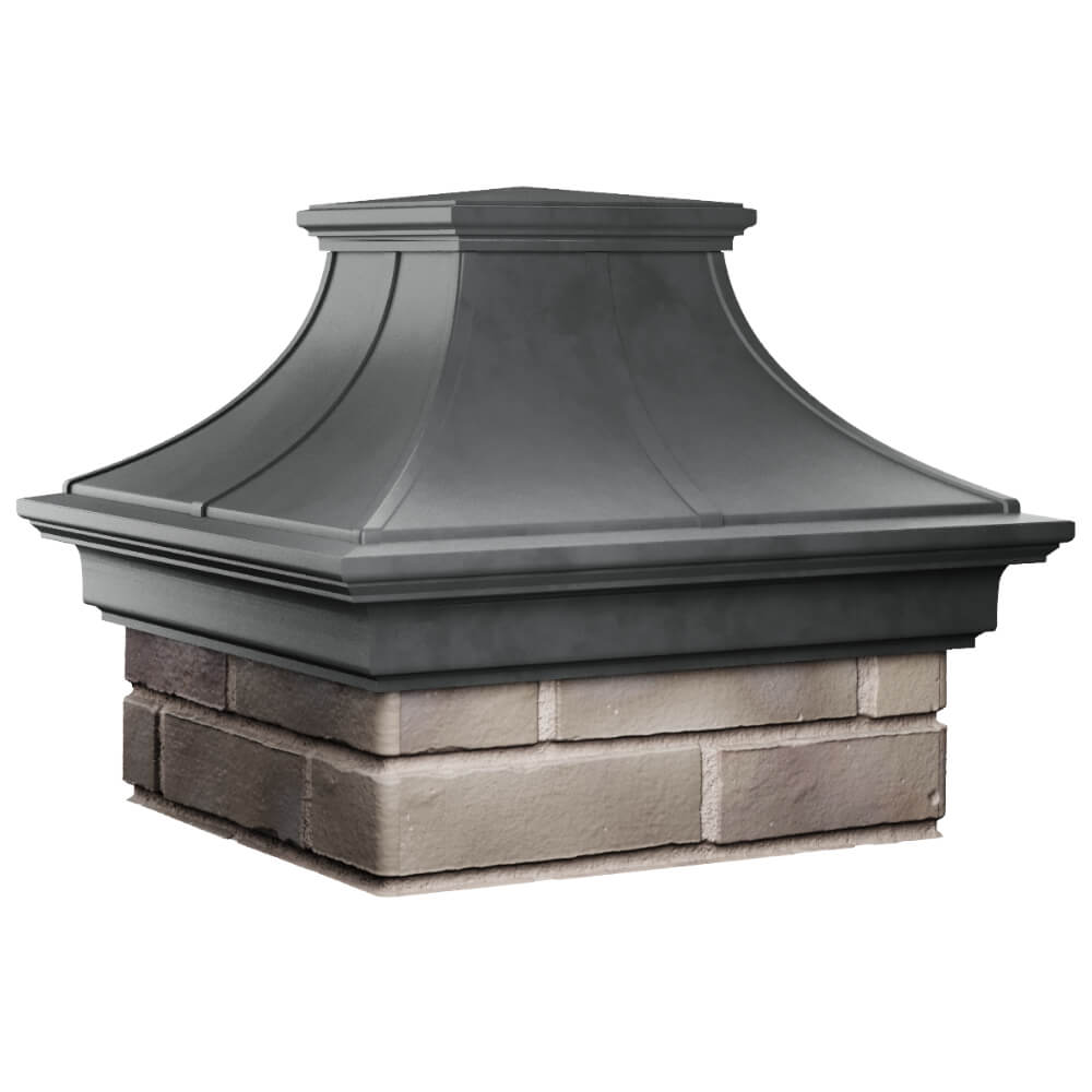 Колпак Zking Монблан Премиум Серый на столб 1.5х1.5 кирпича (385х385мм) в Переславле-Залесском фото
