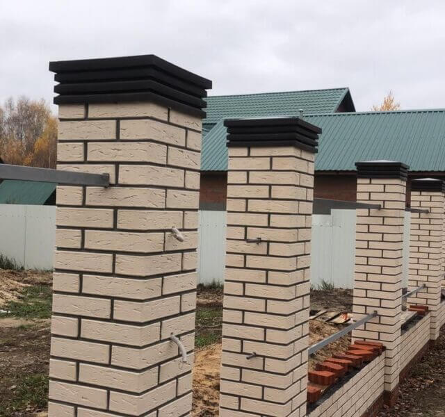 Колпак Zking Бона ХайТек Коричневый на столб 1.5х1.5 кирпича (385х385мм) в Переславле-Залесском фото