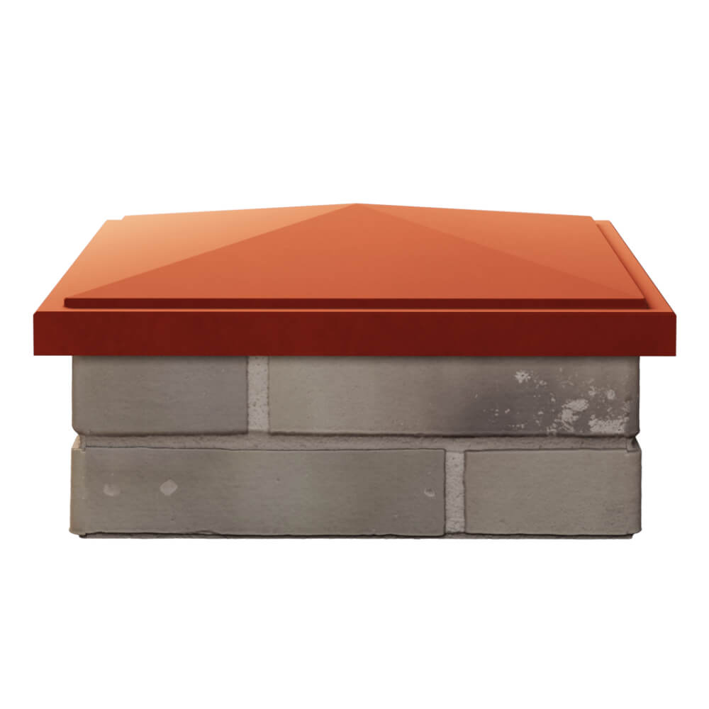 Колпак Zking БонаМоно Красный на столб 1.5х1.5 кирпича (385х385, 400х400мм) Переславль-Залесский фото