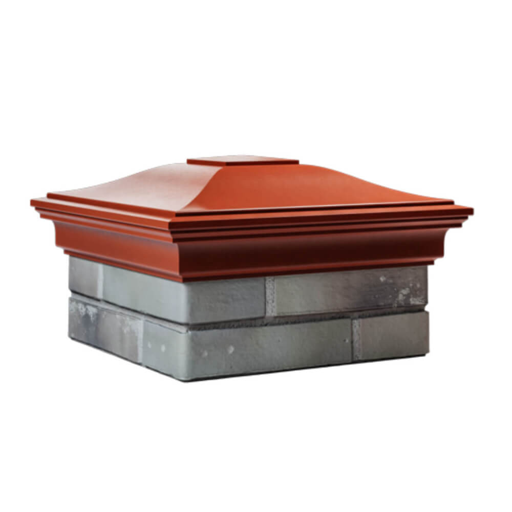 Колпак Zking Монблан Красный на столб 1.5х1.5 еврокирпича 0.7НФ (355х355мм) в Переславле-Залесском фото