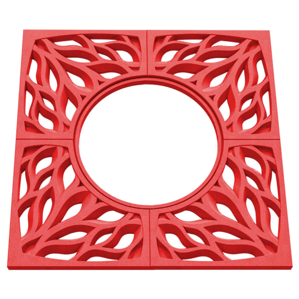 Приствольная решетка для дерева ZKING CRUST 1.2х1.2м Красная в Переславле-Залесском фото