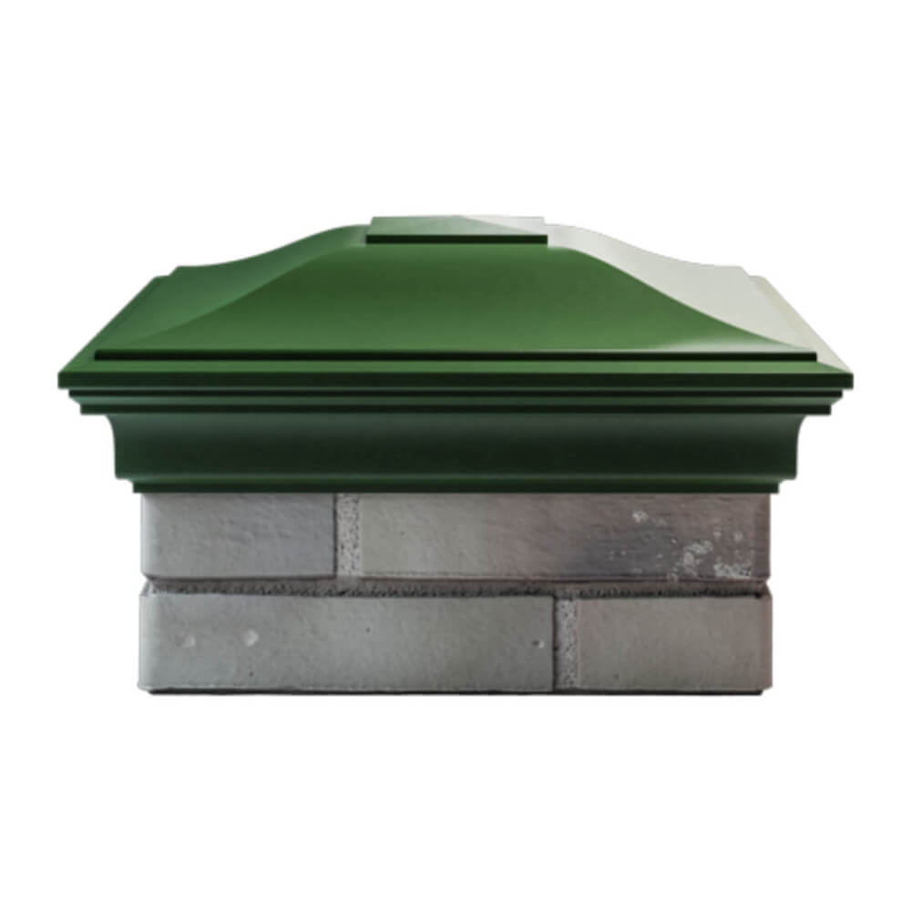 Колпак Zking Монблан Зеленый на столб 1.5х1.5 еврокирпича 0.7НФ (355х355мм) Переславль-Залесский фото