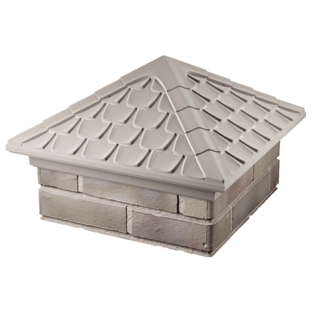 Колпак Zking Эльбрус Бежевый на столб 1.5х1.5 кирпича (385х385мм) в Переславле-Залесском фото