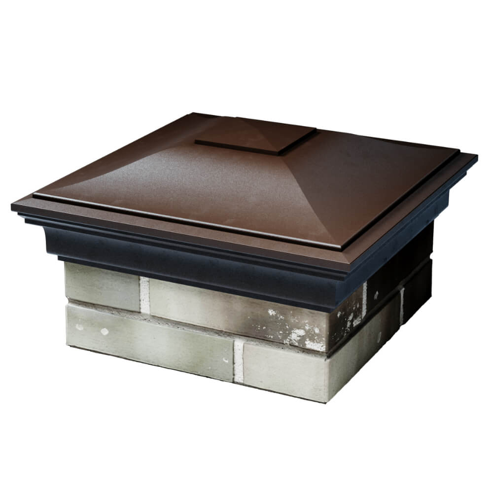 Колпак Zking Монблан Коричневый на столб 1.5х1.5 кирпича (385х385мм) в Переславле-Залесском фото