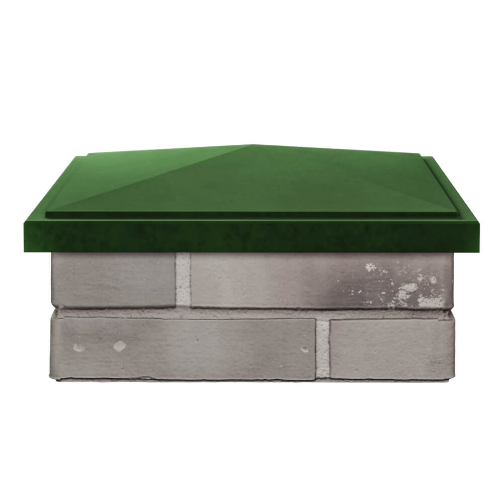 Колпак Zking БонаМоно Зеленый на столб 1.5х1.5 кирпича (385х385, 400х400мм) Переславль-Залесский фото