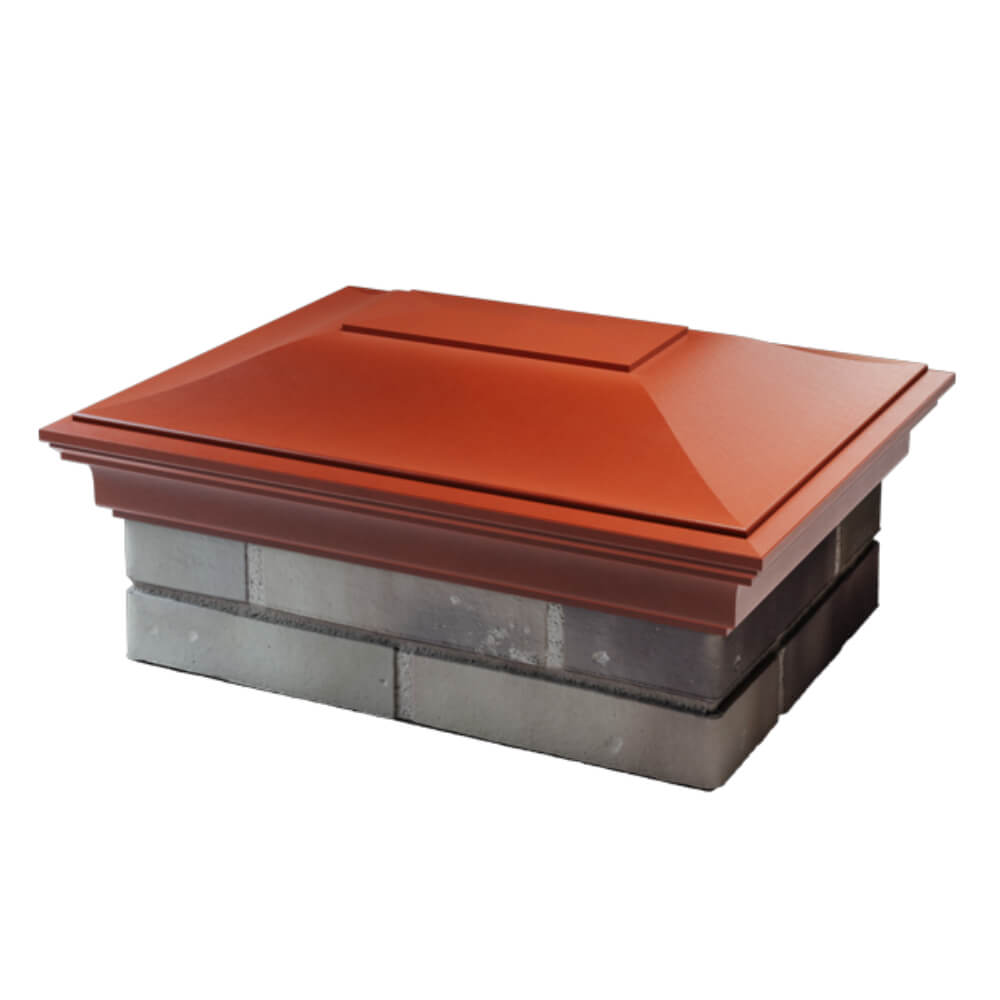 Колпак Zking Монблан Красный на столб 2х1.5 кирпича (515х385мм) в Переславле-Залесском фото