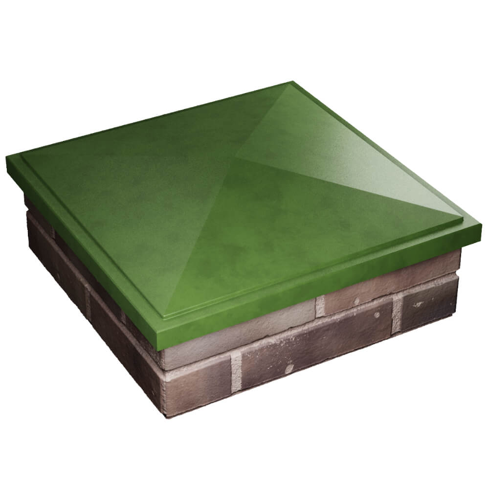 Колпак Zking БонаМоно Зеленый на столб 2х2 кирпича (515х515, 530х530мм) в Переславле-Залесском фото