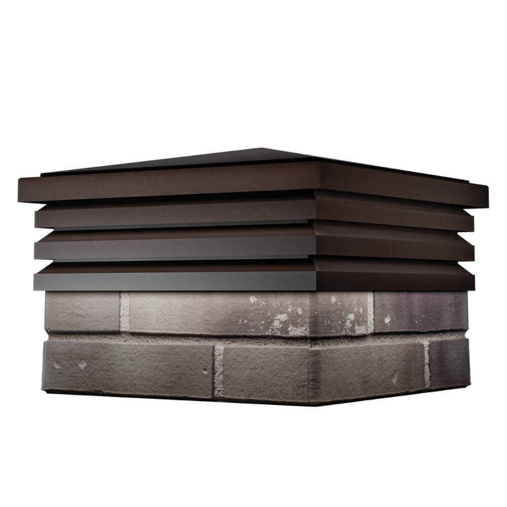 Колпак Zking Бона ХайТек Коричневый на столб 1.5х1.5 кирпича (385х385мм) в Переславле-Залесском фото