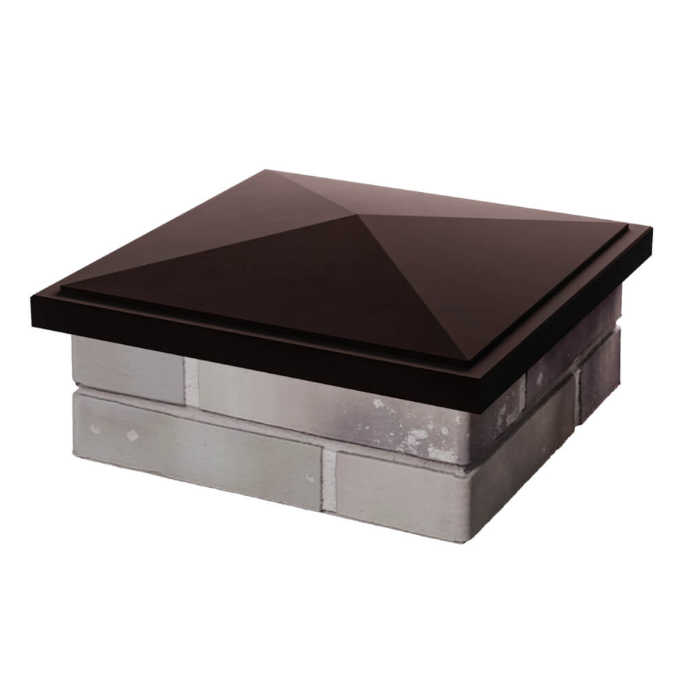 Колпак Zking БонаМоно Коричневый на столб 1.5х1.5 кирпича (385х385, 400х400мм) в Переславле-Залесском фото