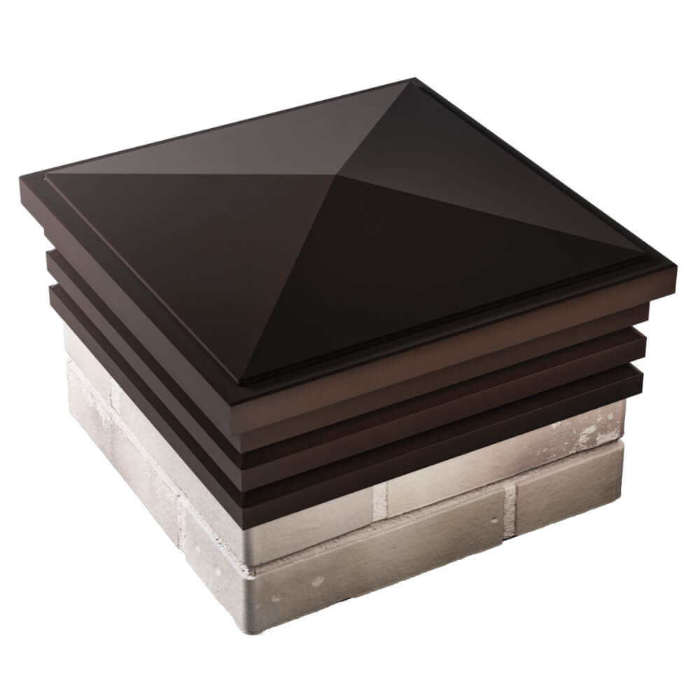 Колпак Zking Бона ХайТек Коричневый на столб 1.5х1.5 кирпича (385х385мм) в Переславле-Залесском фото