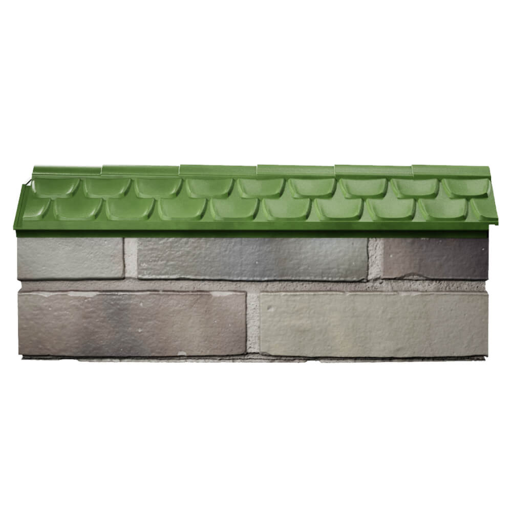Парапет Zking Эльбрус Зеленый с посадкой на 0.5 кирпича (130мм) в Переславле-Залесском фото