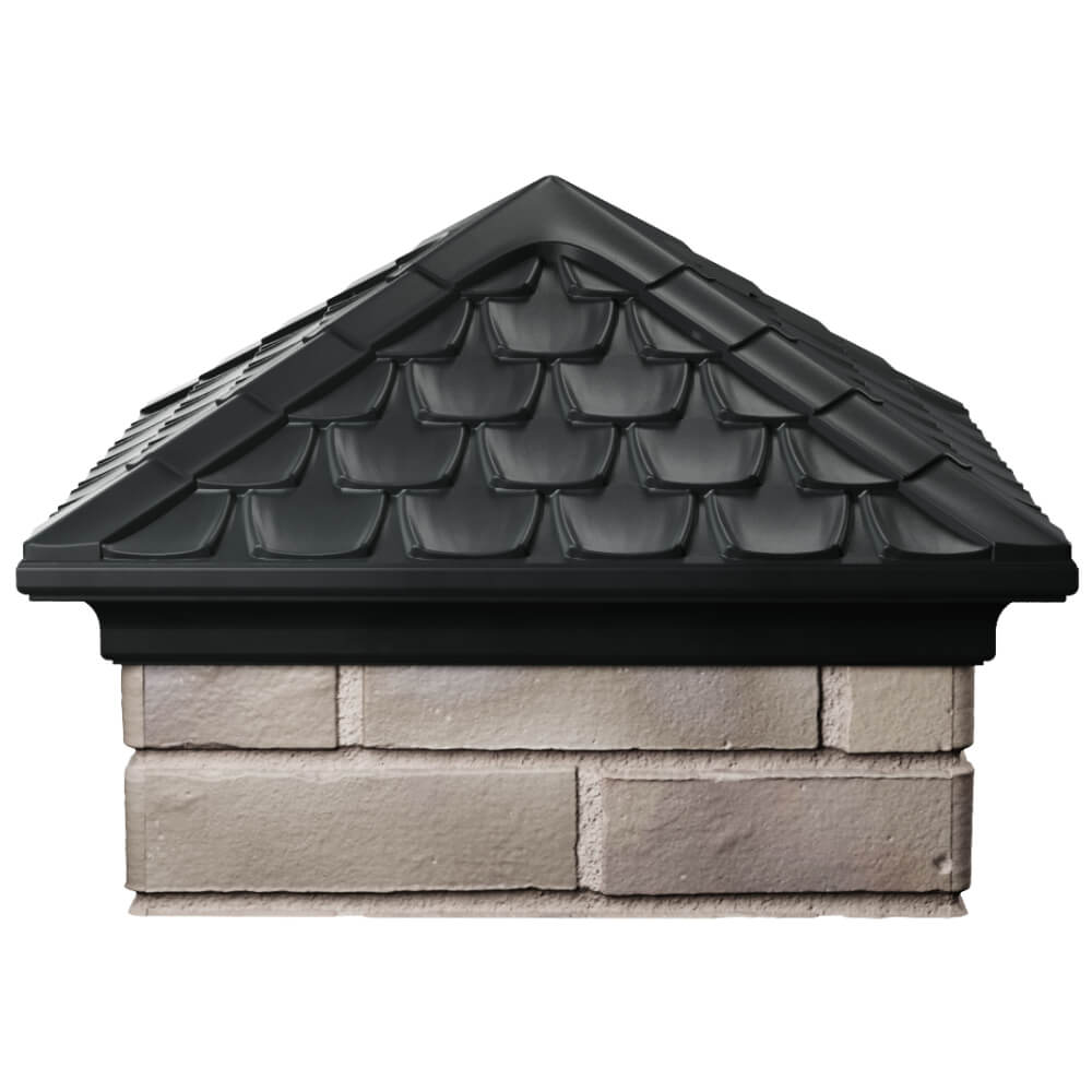 Колпак Zking Эльбрус Черный на столб 1.5х1.5 кирпича (385х385мм) Переславль-Залесский фото