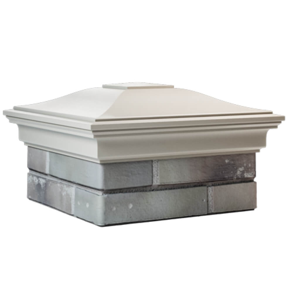 Колпак Zking Монблан Бежевый на столб 1.5х1.5 кирпича (385х385мм) в Переславле-Залесском фото