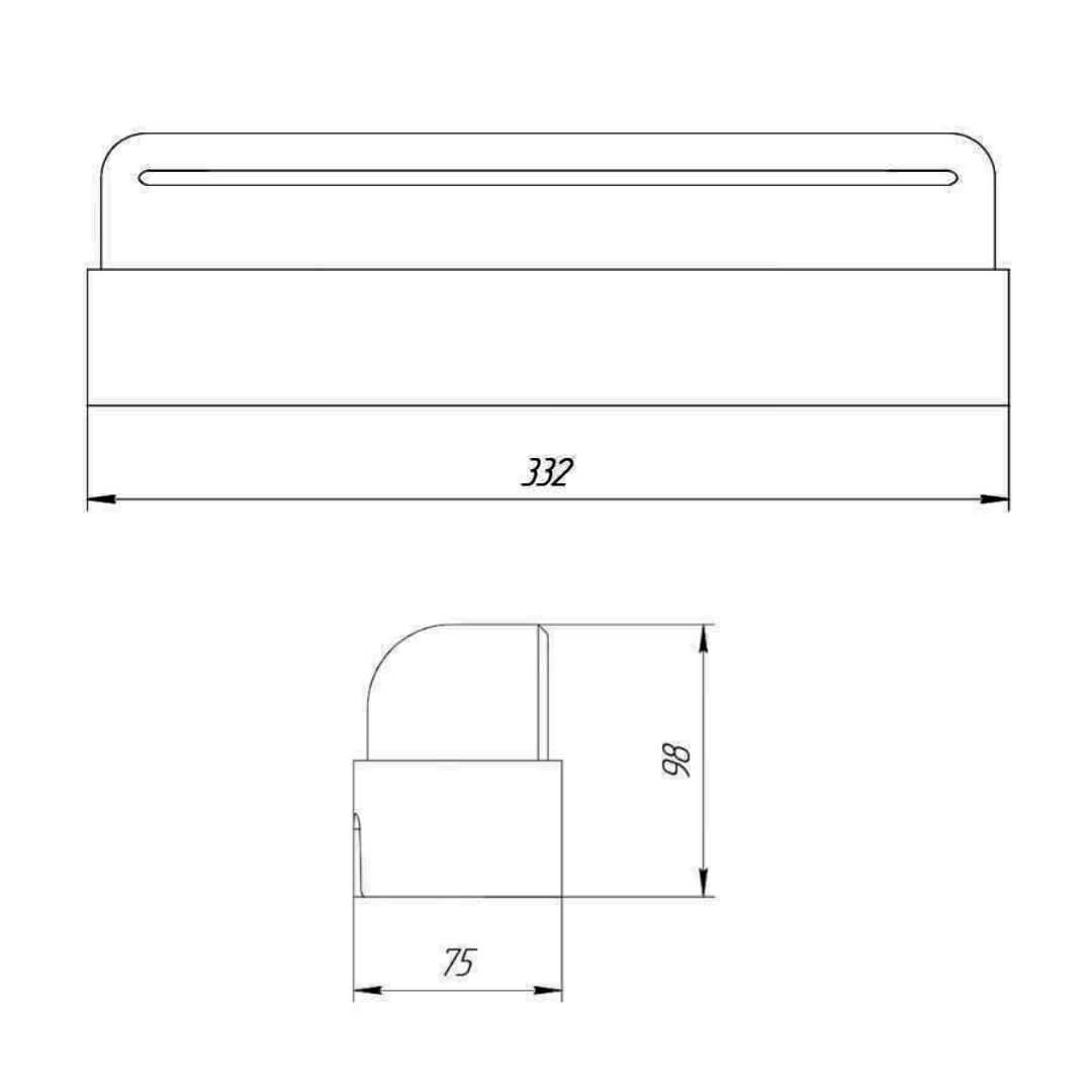 LED Светильник для шаговой плиты STONE Светлая Галька 330х75х98мм в Переславле-Залесском фото