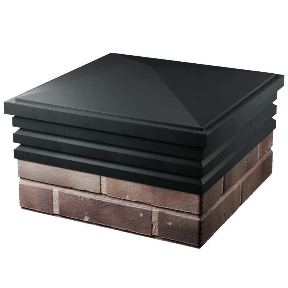 Колпак Zking Бона ХайТек Черный на столб 2х2 кирпича (513х513мм) в Переславле-Залесском фото