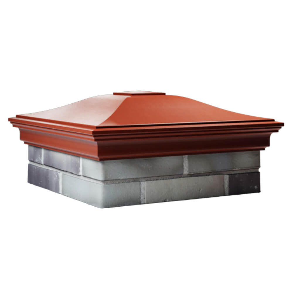 Колпак Zking Монблан Красный на столб 2х2 кирпича (515х515мм) в Переславле-Залесском фото