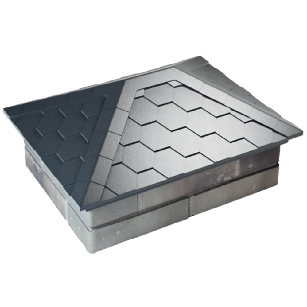 Колпак Zking Эверест Серый на столб 2х1.5 кирпича (520х390мм) Переславль-Залесский фото