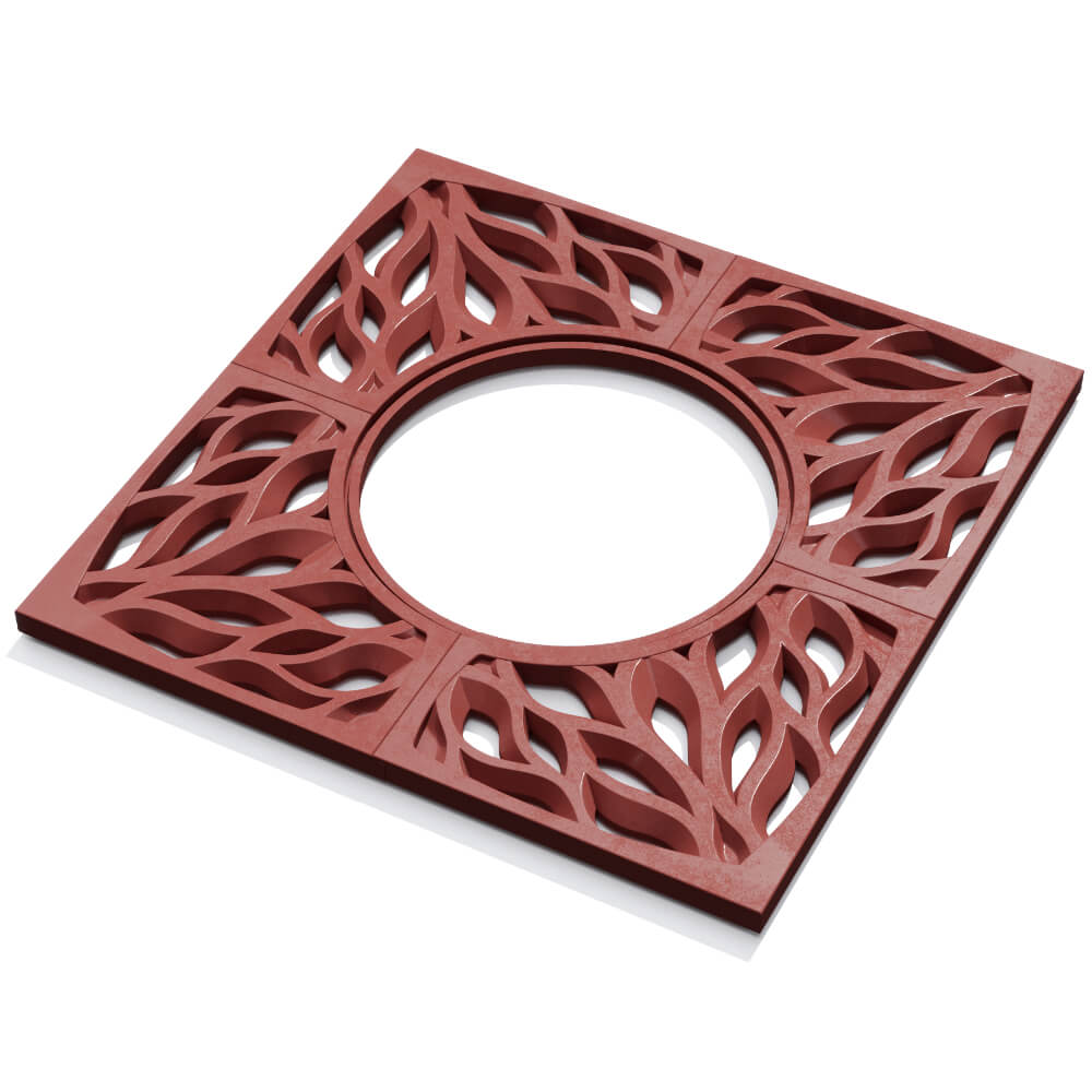 Приствольная решетка для дерева ZKING CRUST 1.2х1.2м Красная в Переславле-Залесском фото