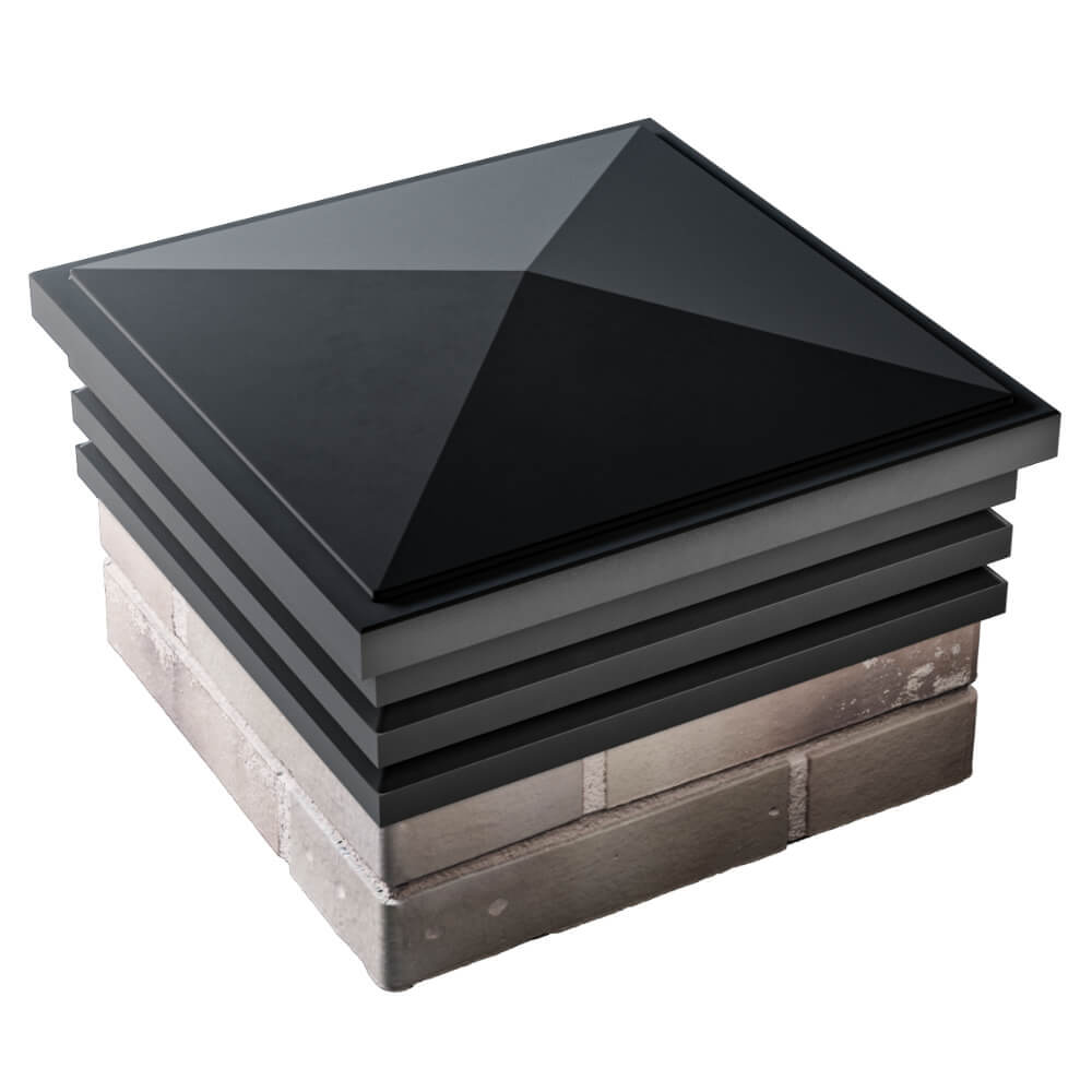 Колпак Zking Бона ХайТек Черный на столб 1.5х1.5 кирпича (385х385мм) в Переславле-Залесском фото