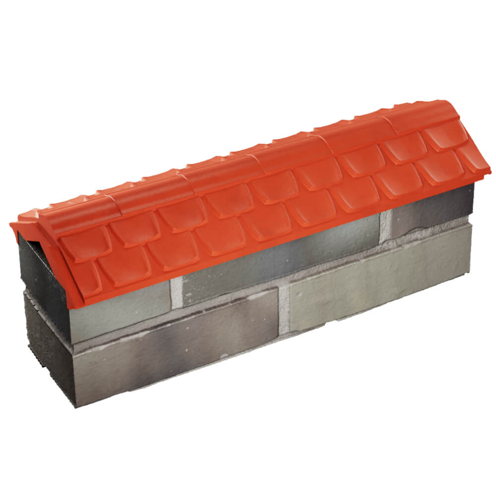 Парапет Zking Эльбрус Красный с посадкой на 0.5 кирпича (130мм) в Переславле-Залесском фото