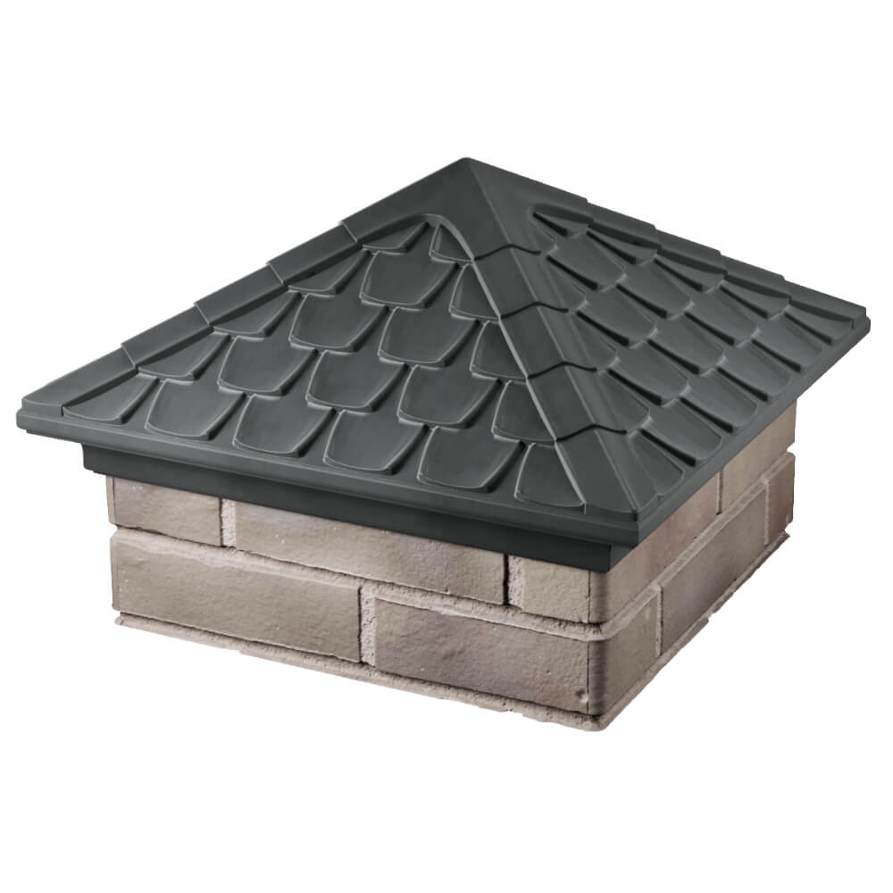 Колпак Zking Эльбрус Серый на столб 1.5х1.5 кирпича (385х385мм) в Переславле-Залесском фото