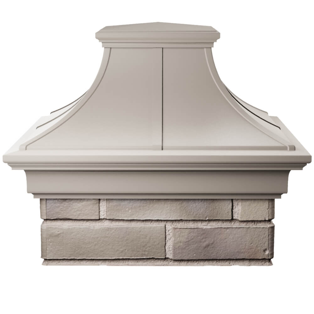 Колпак Zking Монблан Премиум Бежевый на столб 1.5х1.5 кирпича (385х385мм) Переславль-Залесский фото