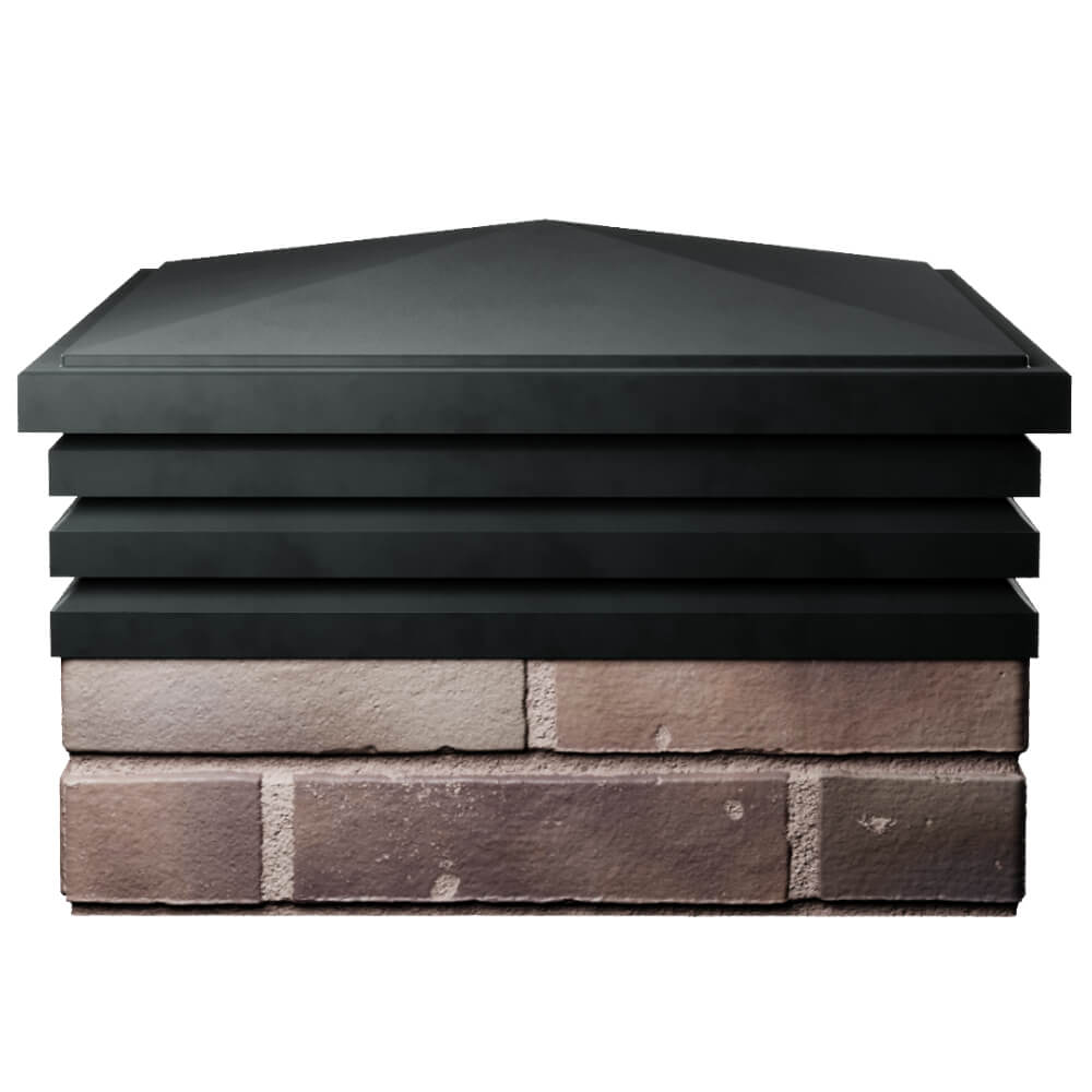 Колпак Zking Бона ХайТек Черный на столб 2х2 кирпича (513х513мм) Переславль-Залесский фото