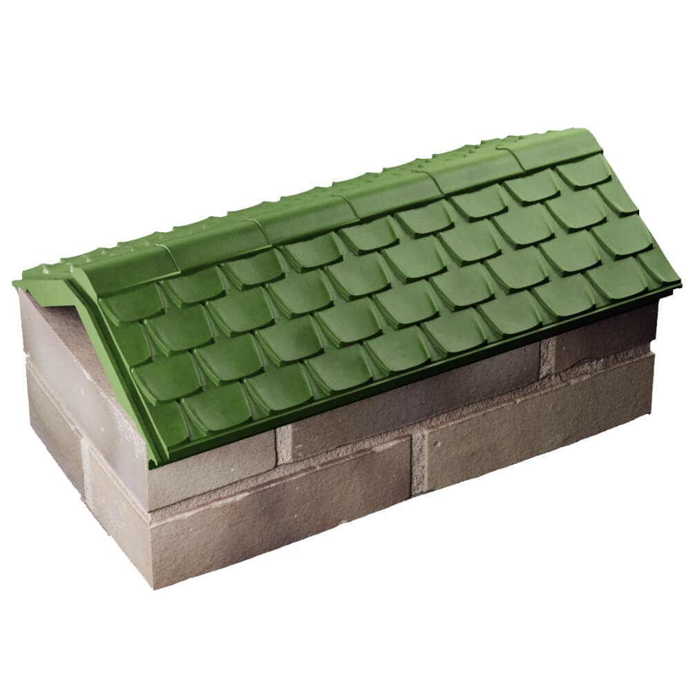 Парапет Zking Эльбрус Зеленый с посадкой на 1 кирпич (255мм) в Переславле-Залесском фото