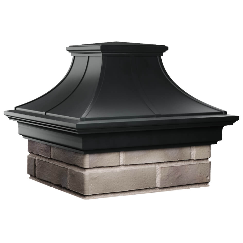 Колпак Zking Монблан Премиум Черный на столб 1.5х1.5 кирпича (385х385мм) в Переславле-Залесском фото