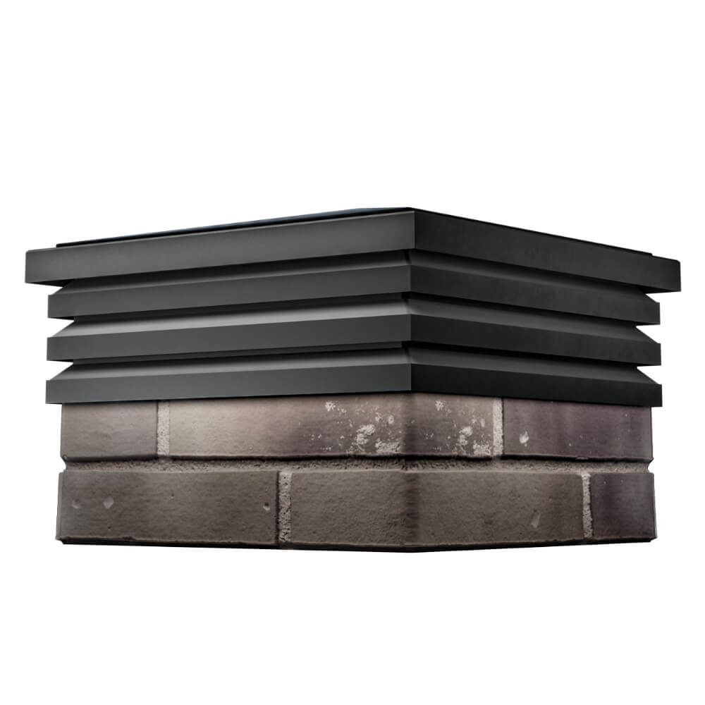 Колпак Zking Бона ХайТек Черный на столб 1.5х1.5 кирпича (385х385мм) в Переславле-Залесском фото