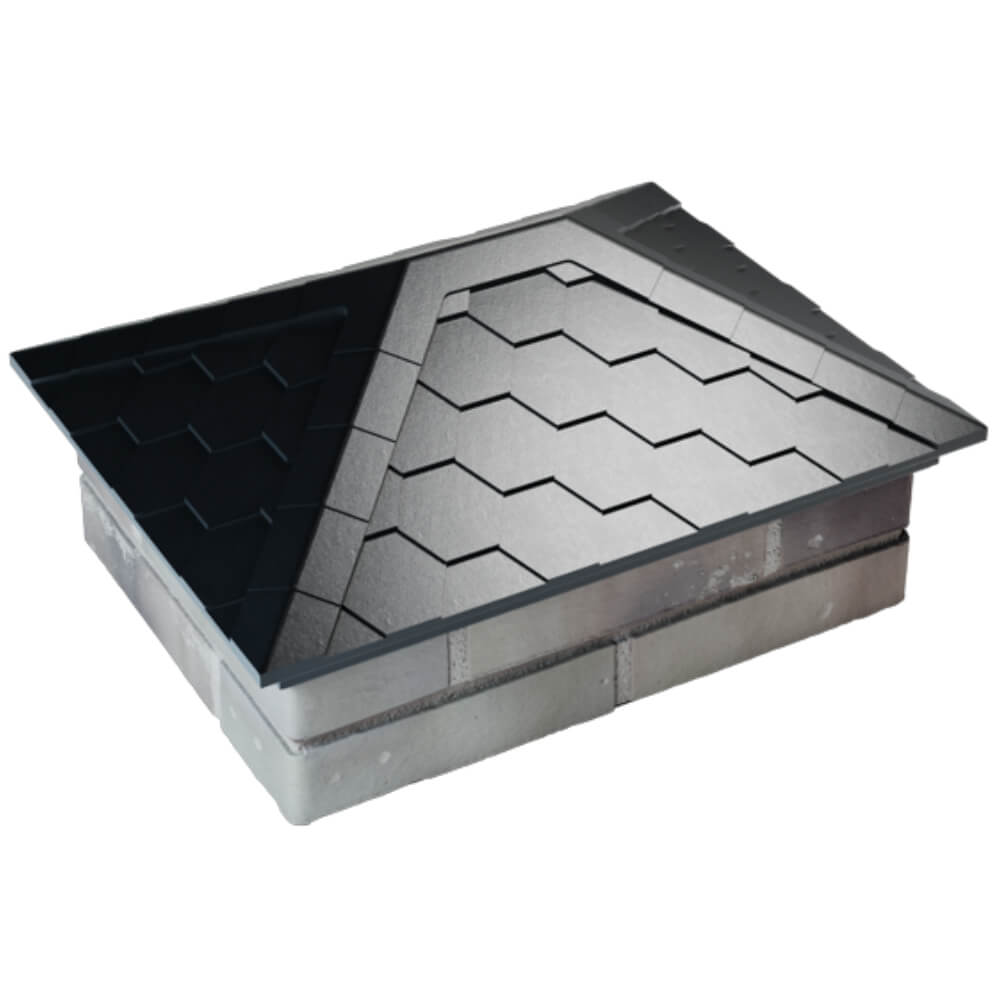 Колпак Zking Эверест Черный на столб 2х1.5 кирпича (520х390мм) Переславль-Залесский фото