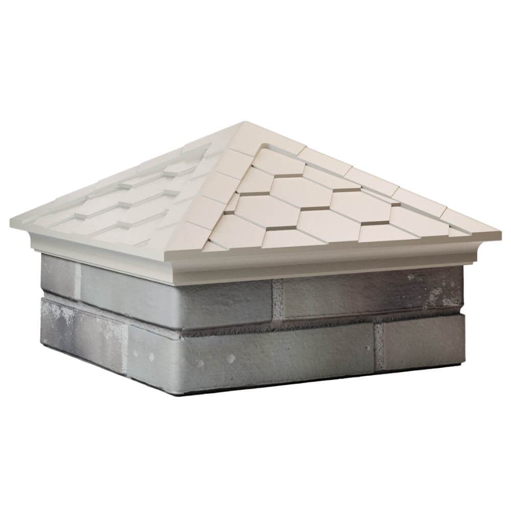 Колпак Zking Эверест Бежевый на столб 1.5х1.5 кирпича (390х390мм) в Переславле-Залесском фото