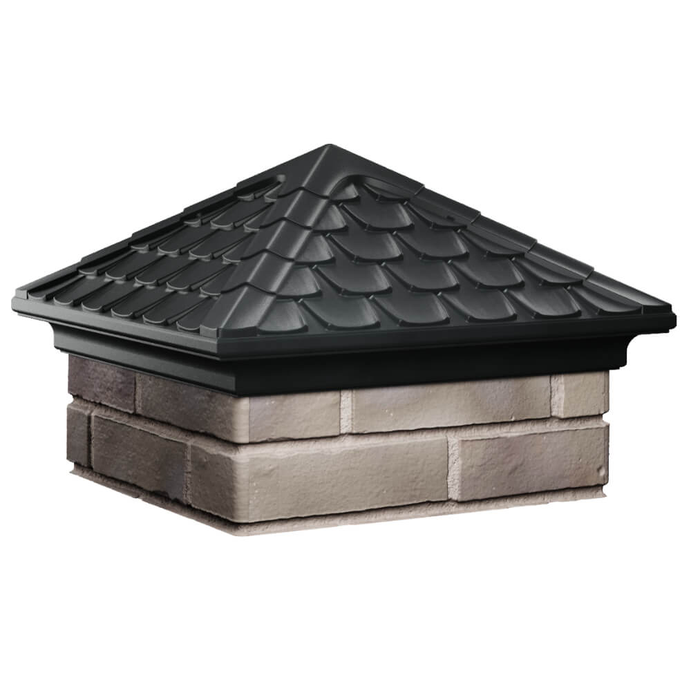 Колпак Zking Эльбрус Черный на столб 1.5х1.5 кирпича (385х385мм) в Переславле-Залесском фото