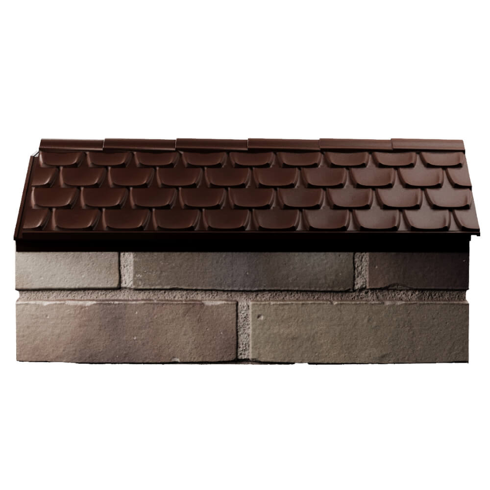 Парапет Zking Эльбрус Коричневый с посадкой на 1 кирпич (255мм) в Переславле-Залесском фото