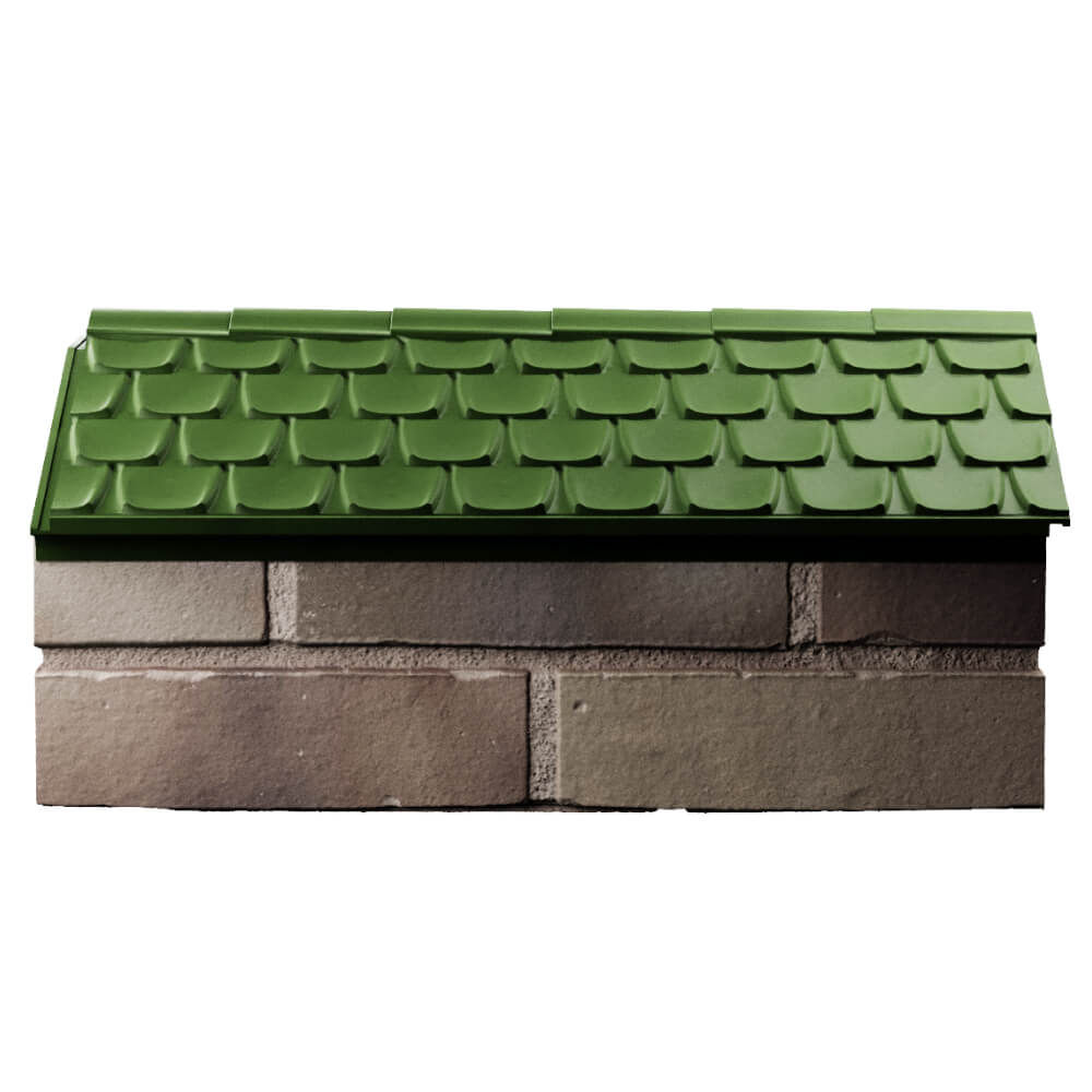 Парапет Zking Эльбрус Зеленый с посадкой на 1 кирпич (255мм) в Переславле-Залесском фото