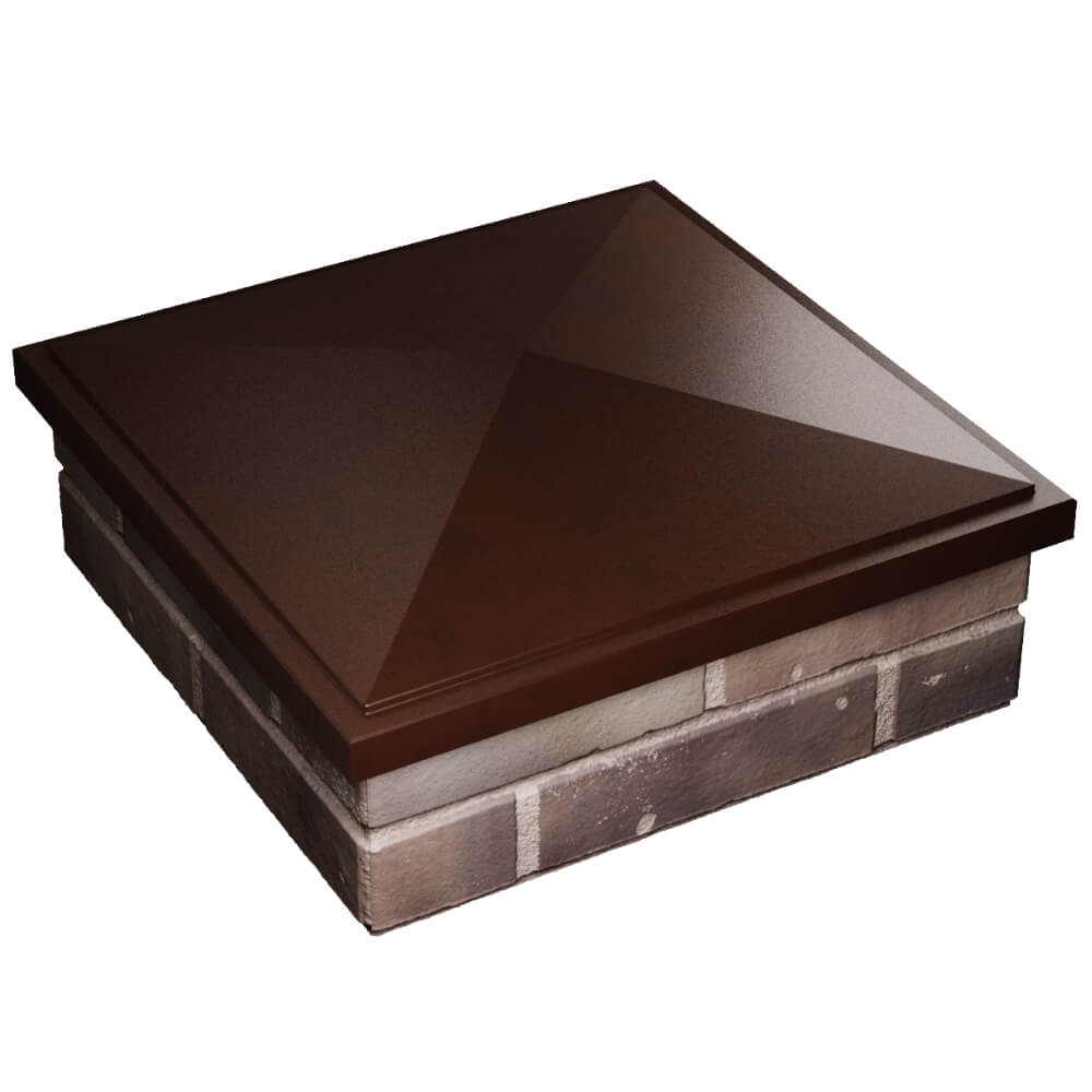 Колпак Zking БонаМоно Коричневый на столб 2х2 кирпича (515х515, 530х530мм) в Переславле-Залесском фото