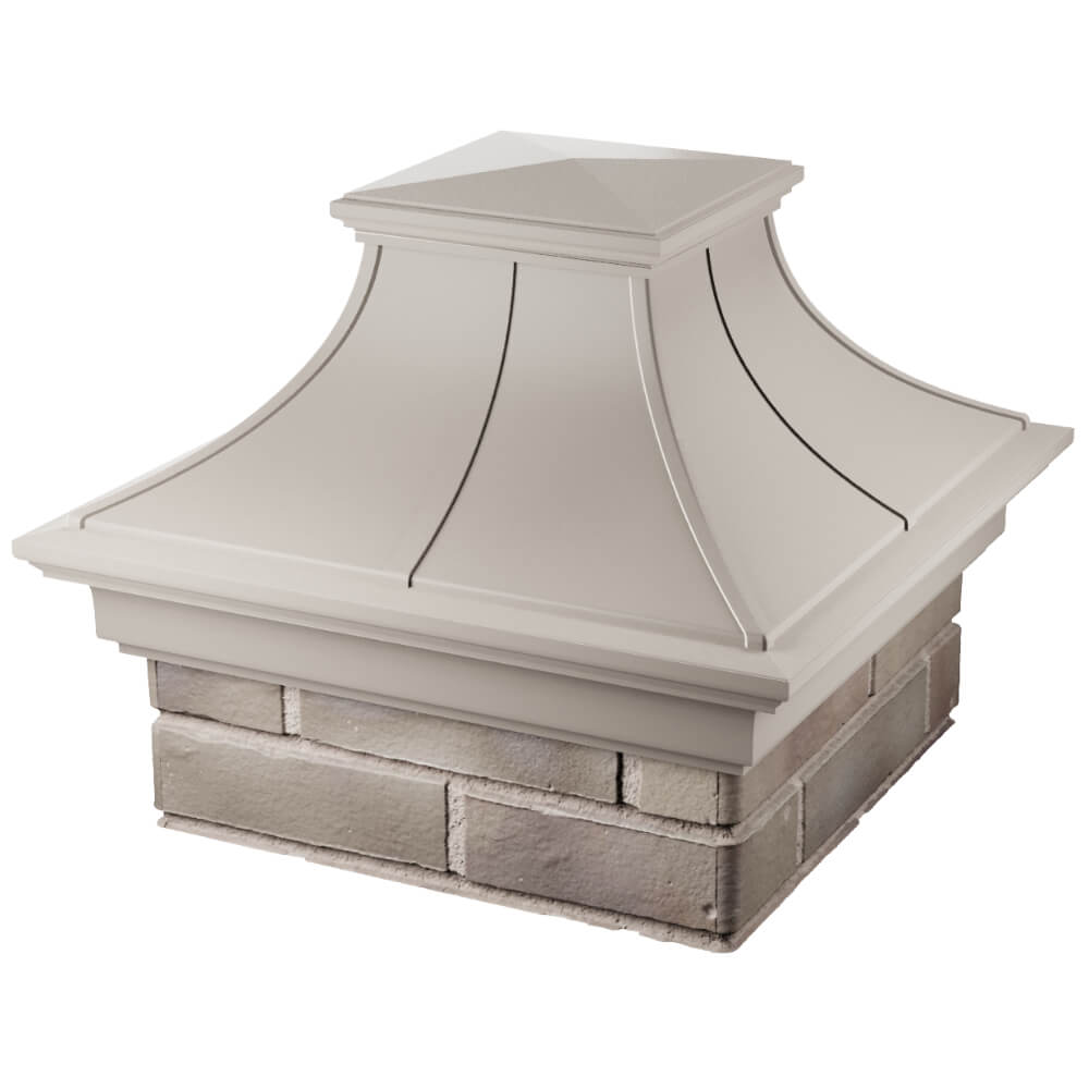 Колпак Zking Монблан Премиум Бежевый на столб 1.5х1.5 кирпича (385х385мм) в Переславле-Залесском фото