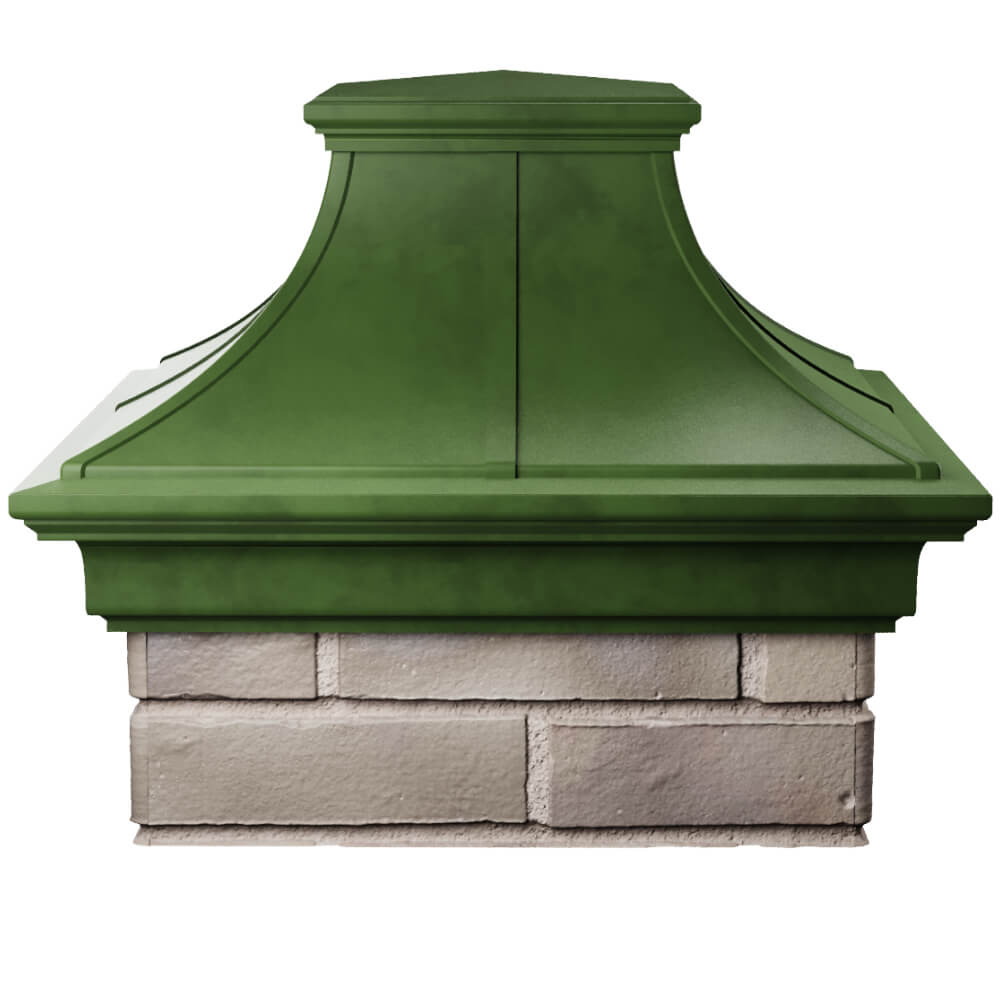 Колпак Zking Монблан Премиум Зеленый на столб 1.5х1.5 кирпича (385х385мм) Переславль-Залесский фото