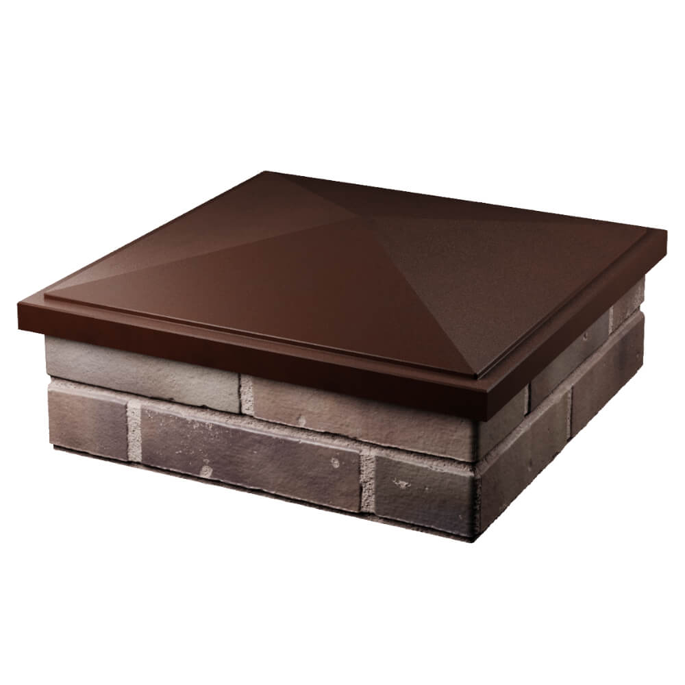 Колпак Zking БонаМоно Коричневый на столб 2х2 кирпича (515х515, 530х530мм) в Переславле-Залесском фото