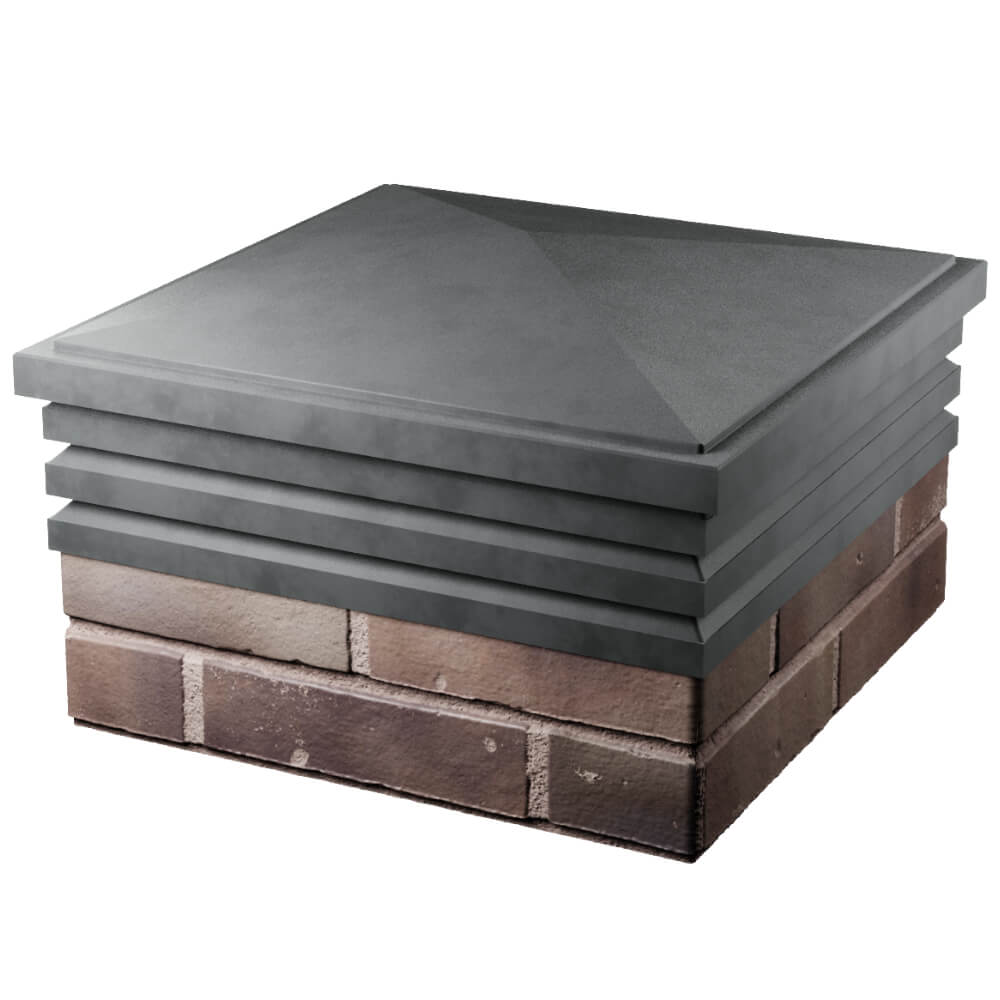 Колпак Zking Бона ХайТек Серый на столб 2х2 кирпича (513х513мм) в Переславле-Залесском фото