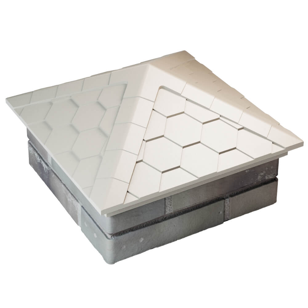 Колпак Zking Эверест Бежевый на столб 1.5х1.5 кирпича (390х390мм) в Переславле-Залесском фото