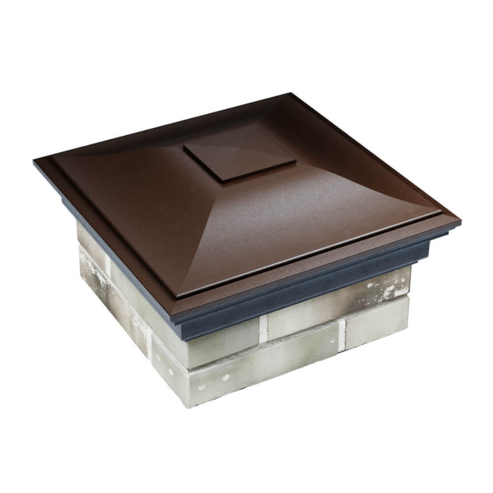 Колпак Zking Монблан Коричневый на столб 1.5х1.5 еврокирпича 0.7НФ (355х355мм) в Переславле-Залесском фото