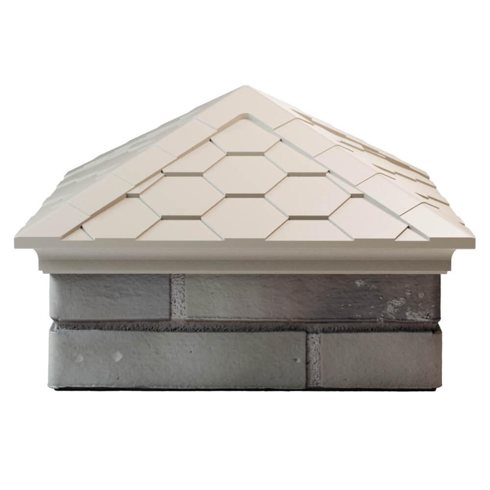 Колпак Zking Эверест Бежевый на столб 1.5х1.5 кирпича (390х390мм) Переславль-Залесский фото