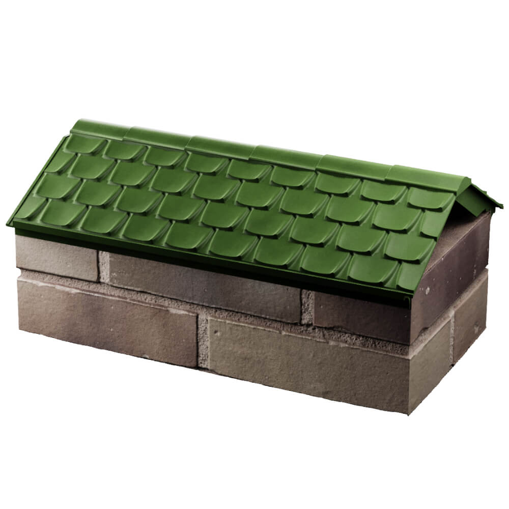 Парапет Zking Эльбрус Зеленый с посадкой на 1 кирпич (255мм) в Переславле-Залесском фото