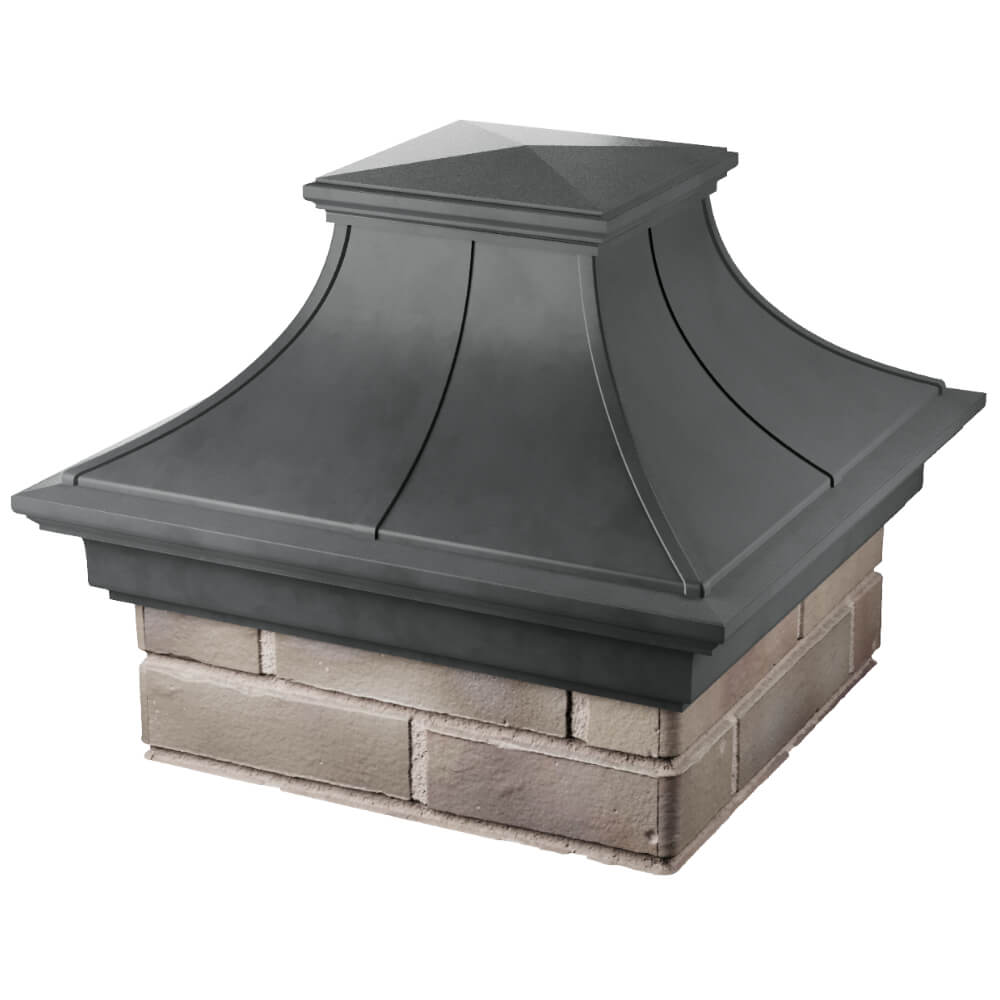 Колпак Zking Монблан Премиум Серый на столб 1.5х1.5 кирпича (385х385мм) в Переславле-Залесском фото