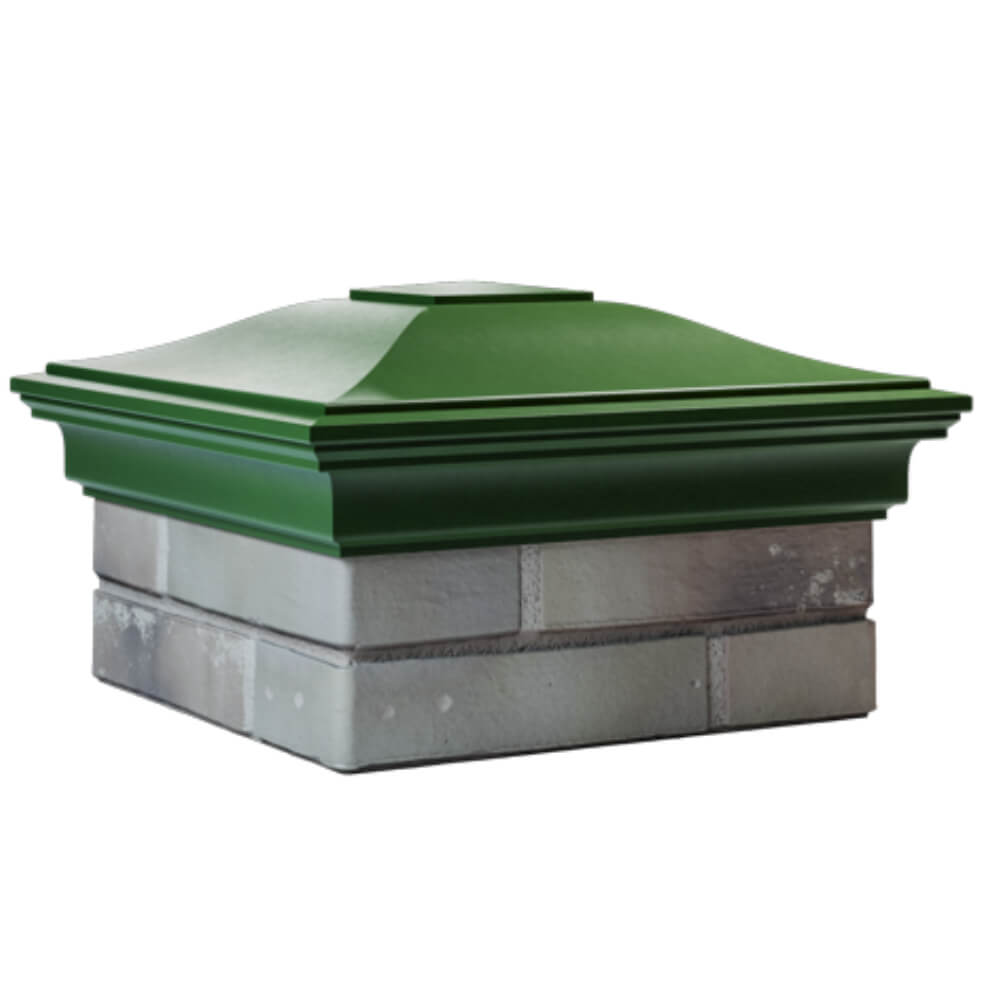 Колпак Zking Монблан Зеленый на столб 1.5х1.5 кирпича (385х385мм) в Переславле-Залесском фото