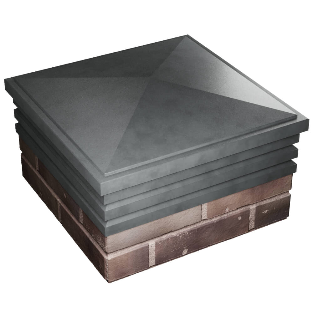 Колпак Zking Бона ХайТек Серый на столб 2х2 кирпича (513х513мм) в Переславле-Залесском фото