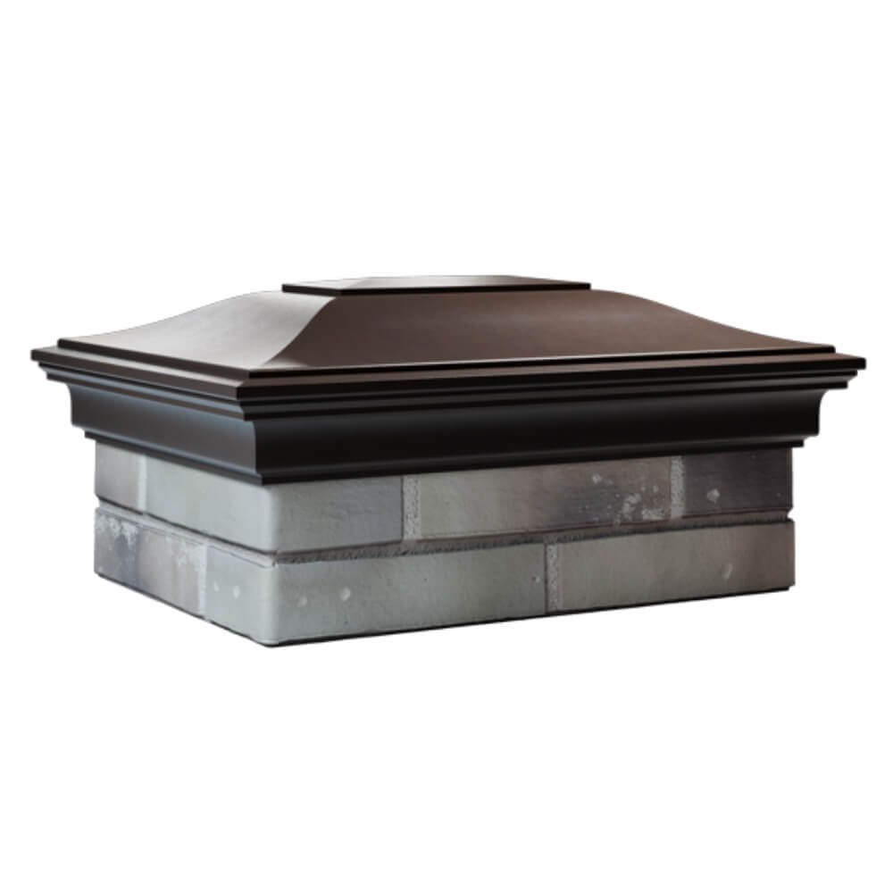 Колпак Zking Монблан Коричневый на столб 2х1.5 кирпича (515х385мм) в Переславле-Залесском фото