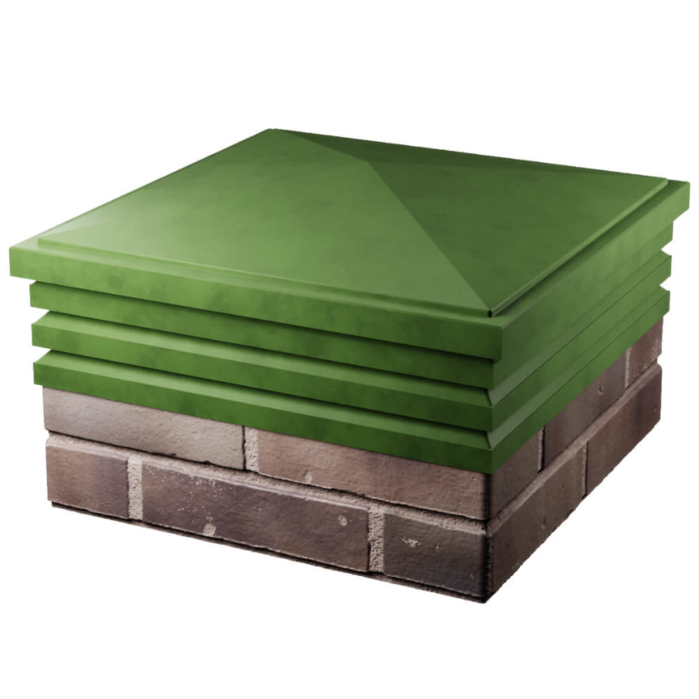 Колпак Zking Бона ХайТек Зеленый на столб 2х2 кирпича (513х513мм) в Переславле-Залесском фото