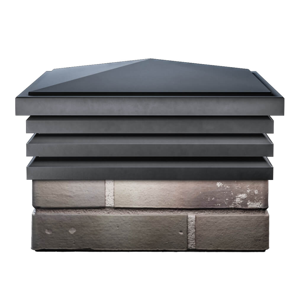 Колпак Zking Бона ХайТек Серый на столб 1.5х1.5 кирпича (385х385мм) Переславль-Залесский фото